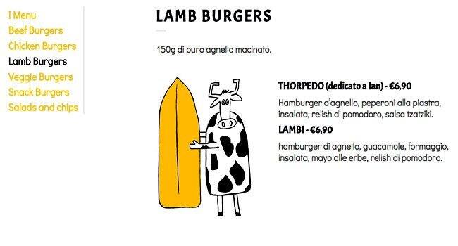 Menu di Burger Wave Colonne 