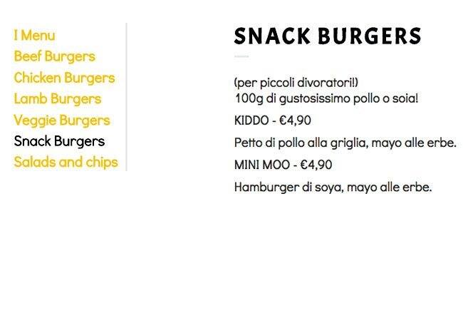 Menu di Burger Wave Colonne 