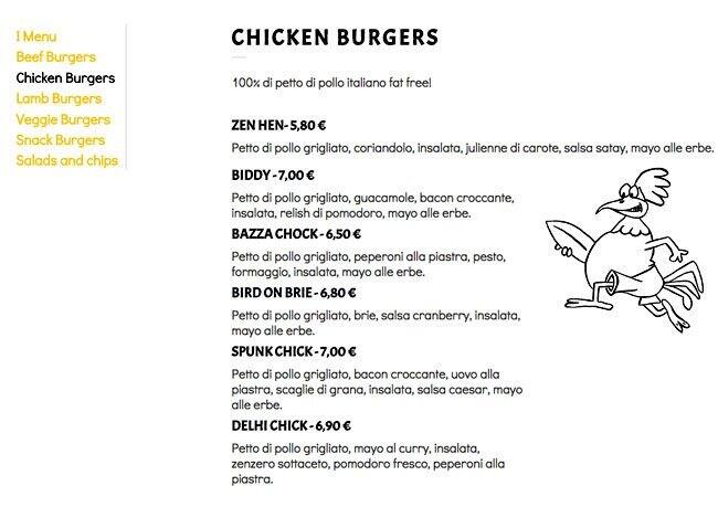 Menu di Burger Wave Colonne 