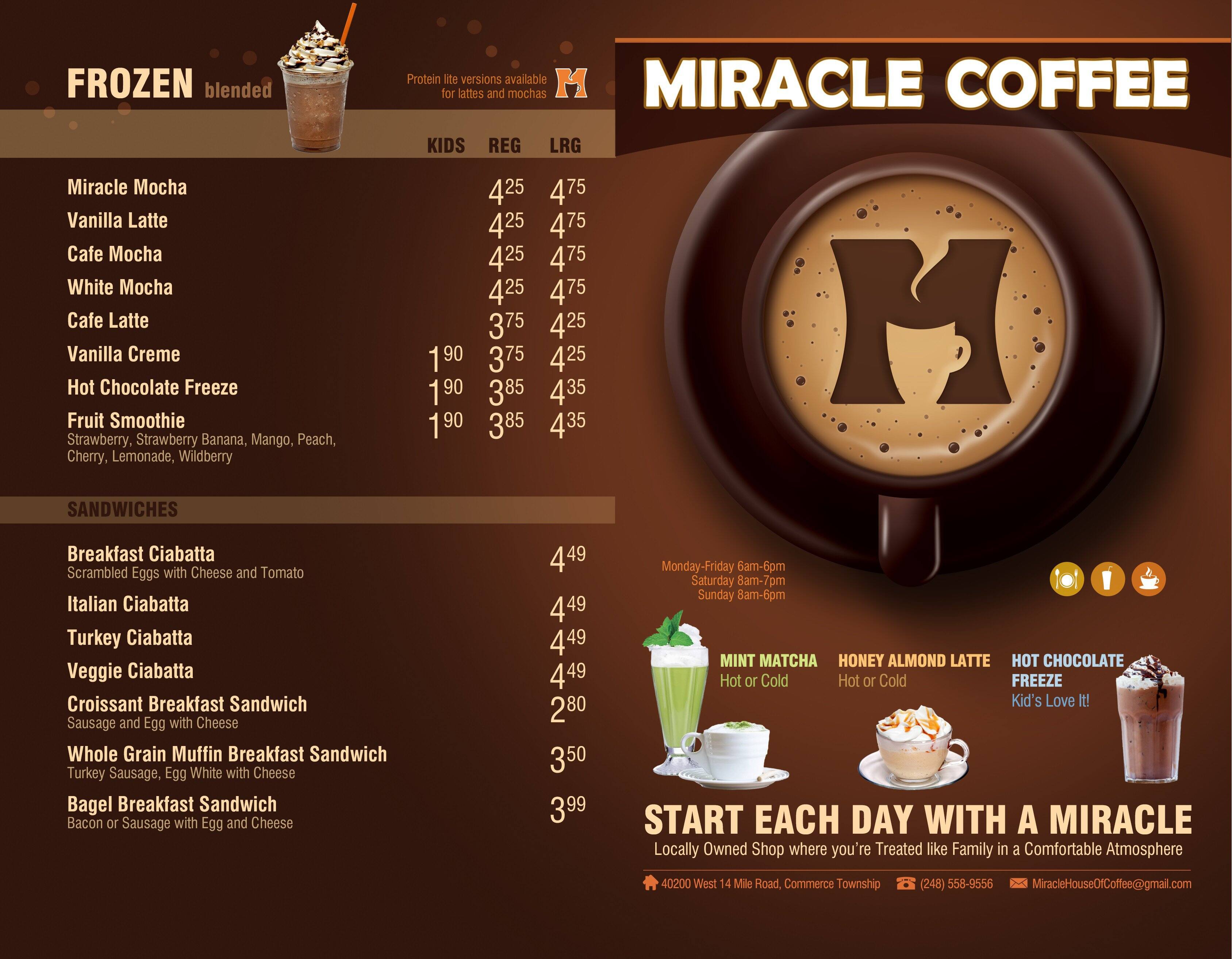 Gallery For Coffee Menu