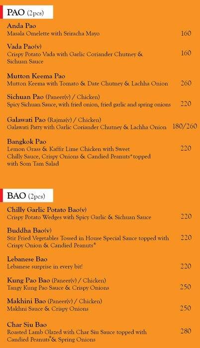 PAO & BAO Menu, Menu for PAO & BAO, Powai, Mumbai - Zomato