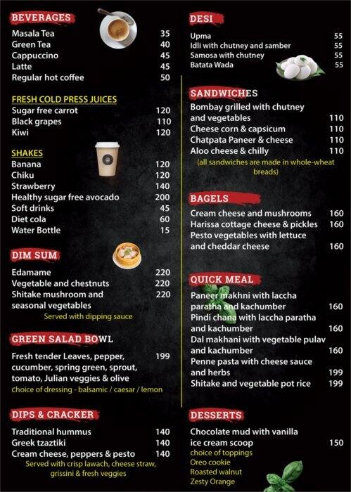 Gfc Good Food Concept Menu Menu For Gfc Good Food Concept Tardeo Mumbai