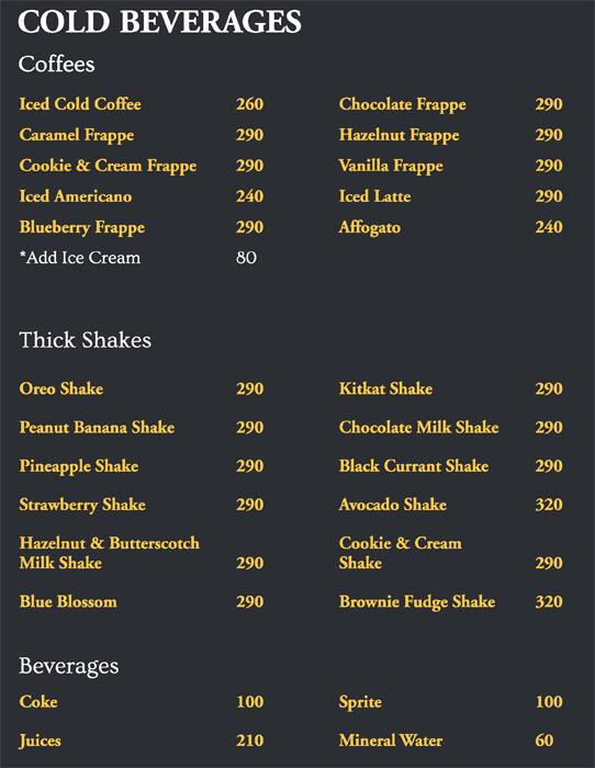 Menu of Auric Restaurant & Rooftop Cafe, Rajpur, Dehradun