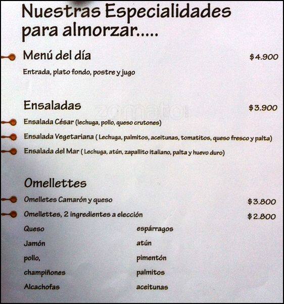 Cuchara de palo menu