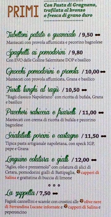 Menu di Rossopomodoro San Babila 