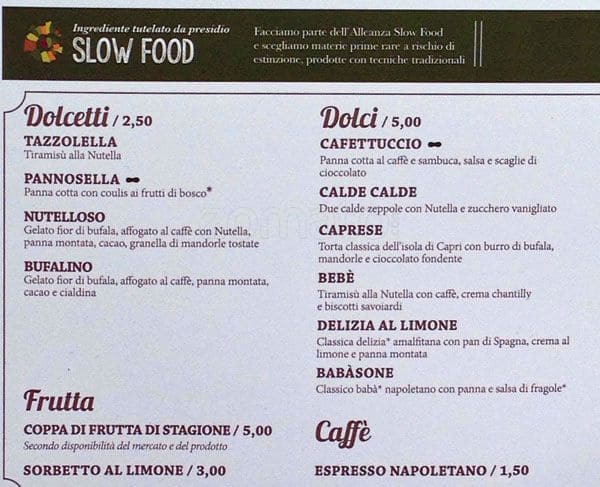 Menu di Rossopomodoro San Babila 