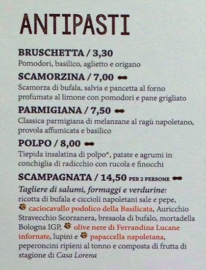 Menu di Rossopomodoro San Babila 