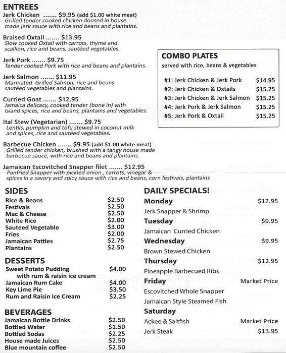 Flavas Jamaican Grill Menu, Menu for Flavas Jamaican Grill, South San