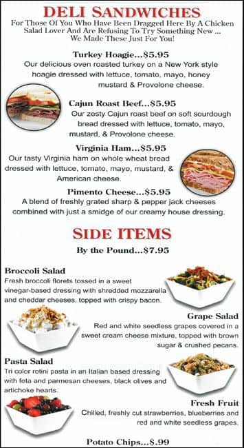 chicken salad chick menu with prices