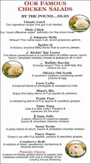Menu At Chicken Salad Chick Cafe Charlotte 101 S Tryon St 10