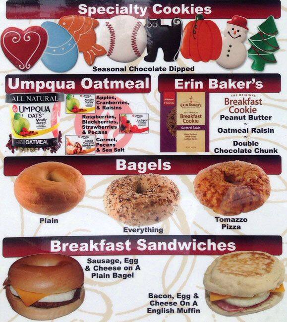 Kemps coffee menu
