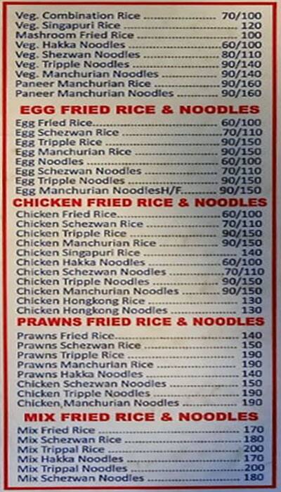 Hotel Shashikant menu