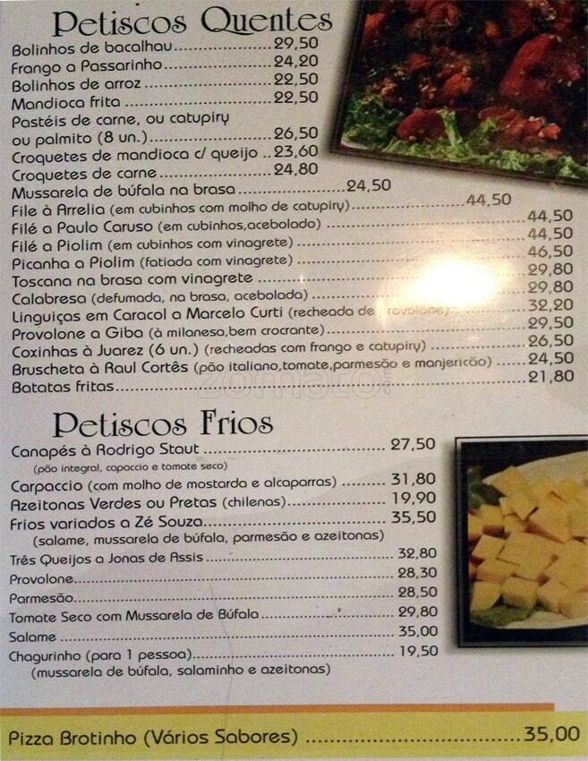 Piratininga Bar Menu, Menu de Piratininga Bar, Vila Madalena, São Paulo