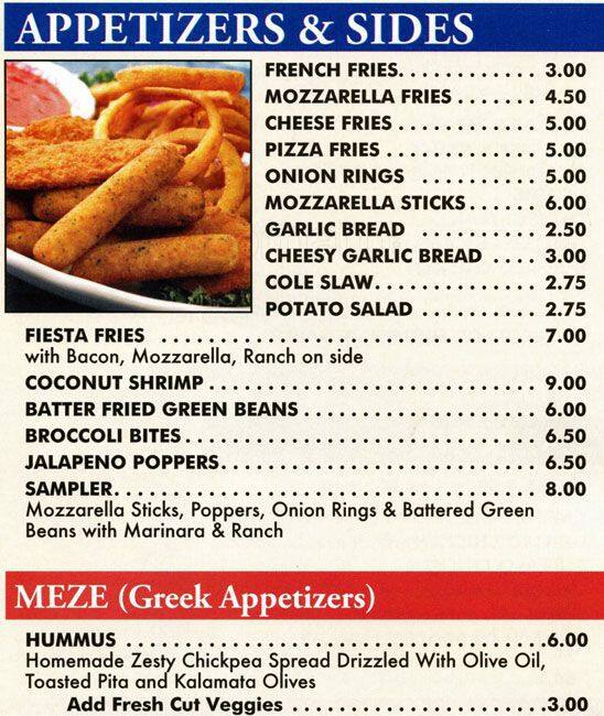 Fiesta Pizza III Menu, Menu for Fiesta Pizza III, Chestnut Hill