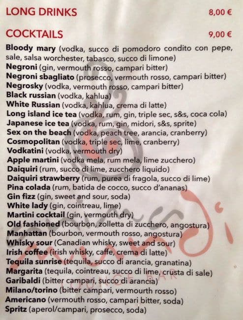 Menu di Anima Mundi 