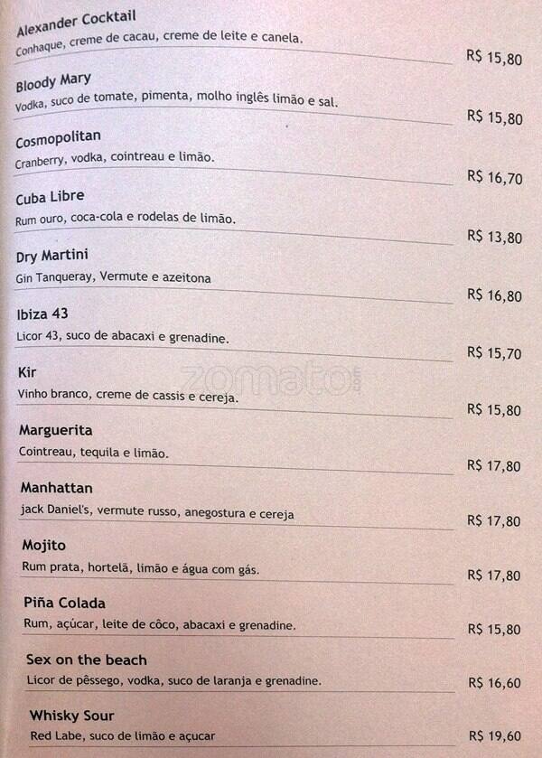 Restaurante Pão Com Manteiga cardápio