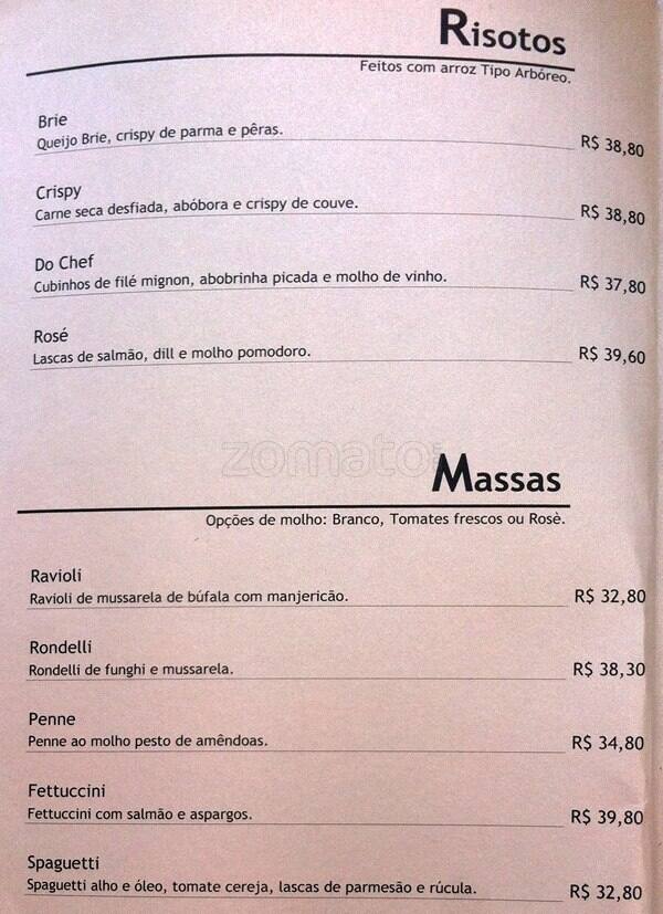 Restaurante Pão Com Manteiga cardápio