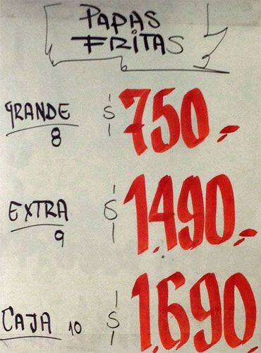 Pollos Re menu