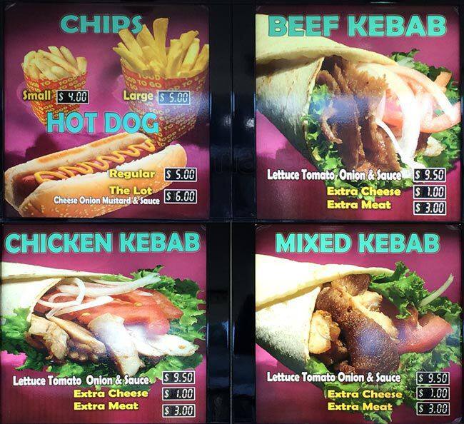 Canterbury Kebabs Menu, Menu for Canterbury Kebabs, Canterbury, Sydney