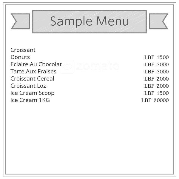 Cremino menu