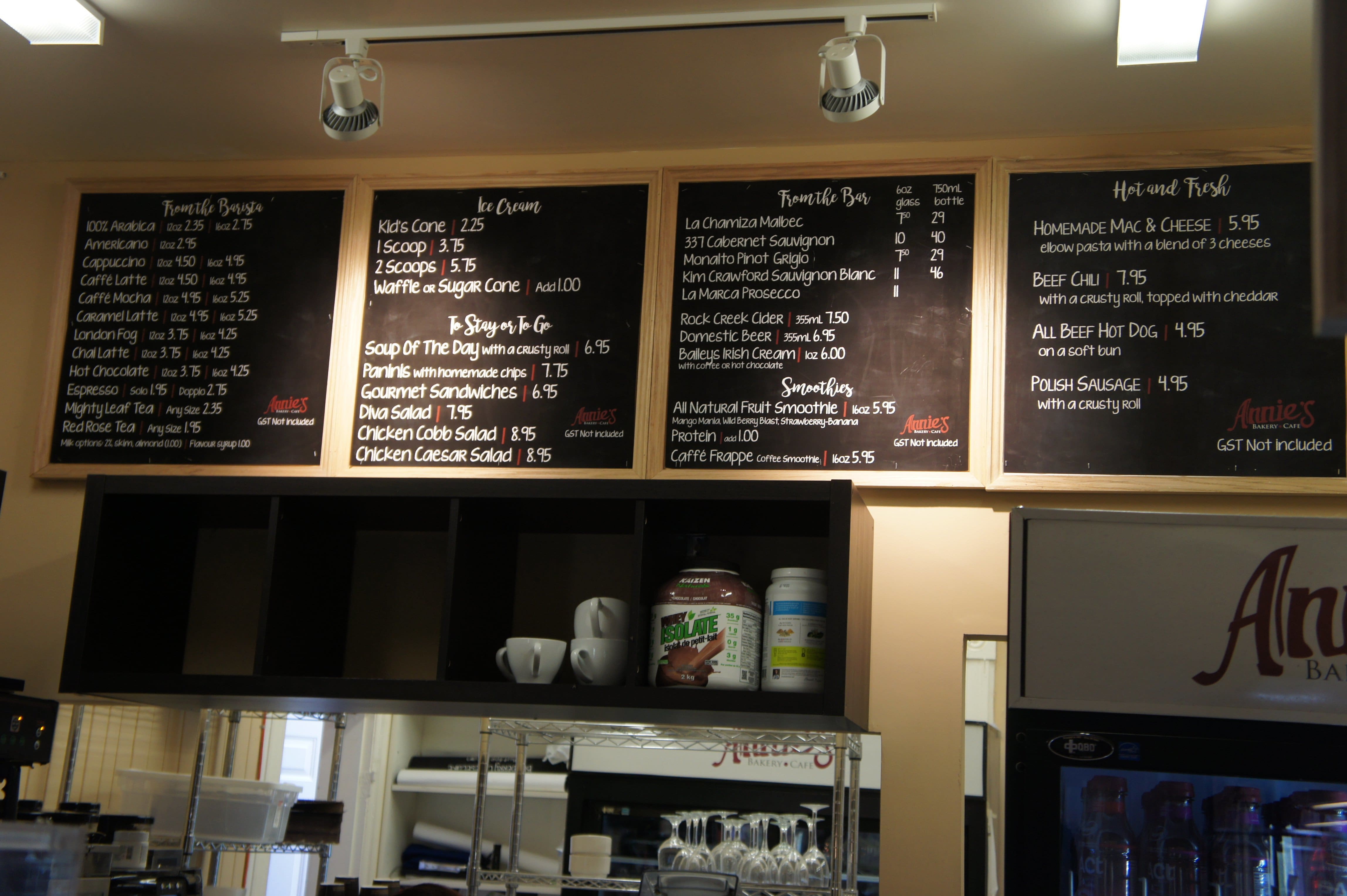 Annie's Bakery and Cafe Menu Urbanspoon/Zomato