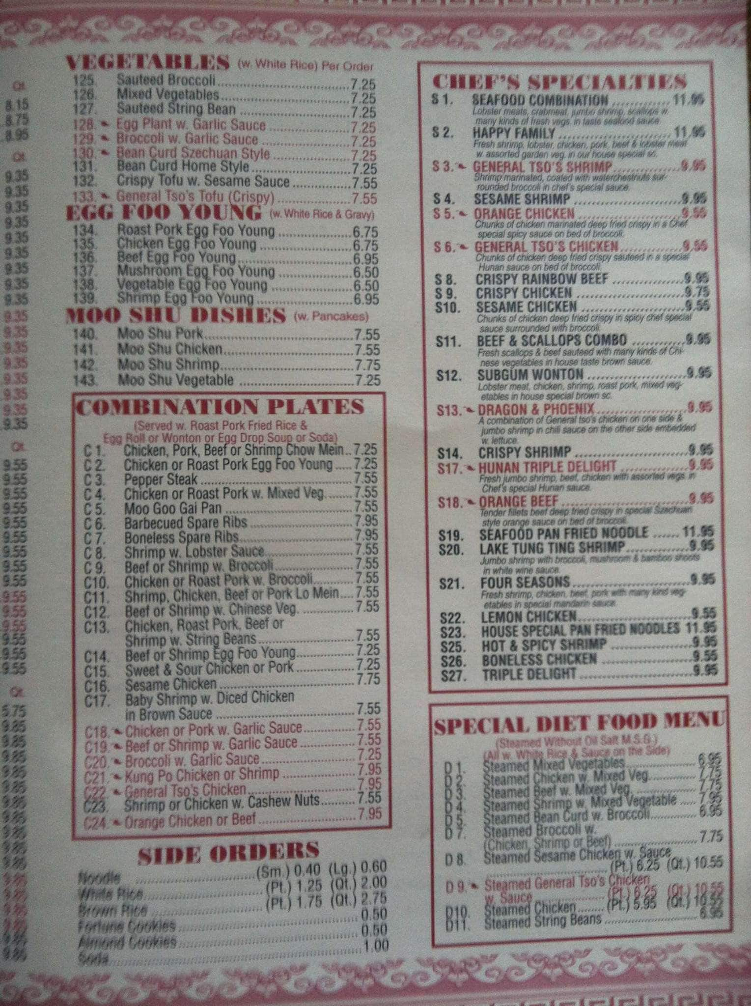 Menu At Kin Wah Kitchen Restaurant