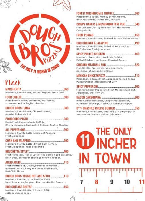 Menu of Dough Bros Pizza, Ghatkopar West, Mumbai