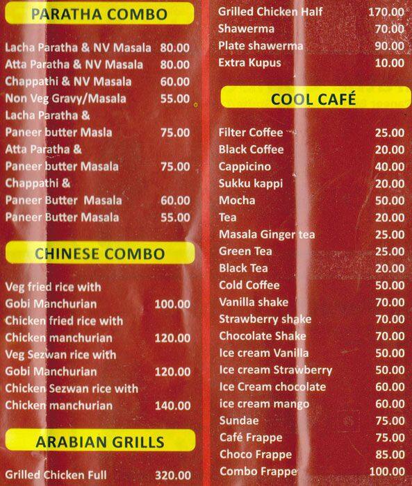 Menu at Deli Express, Chennai, 146