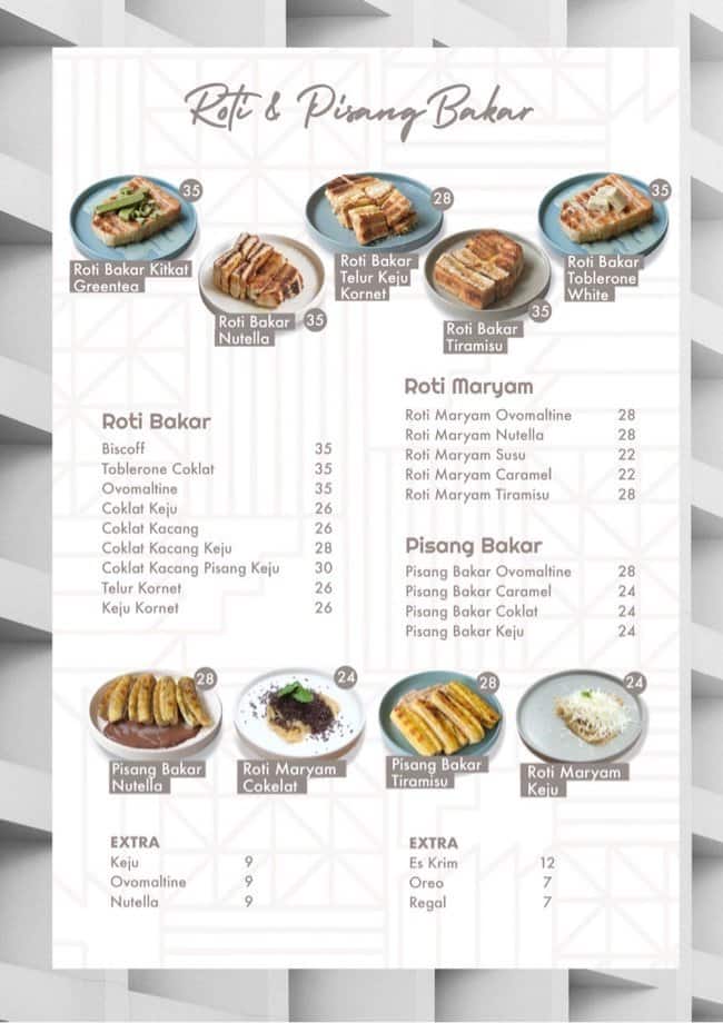 Menu at Roti Bakar Benda desserts, Jakarta