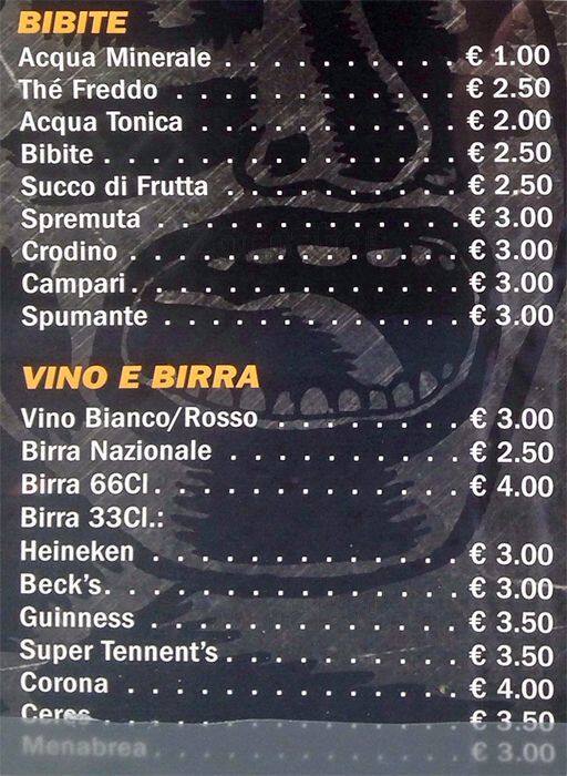 Menu di Bar Zilli 