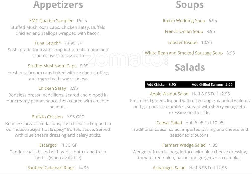 Quatro Menu, Menu for Quatro, Hopkinton, Boston Urbanspoon/Zomato