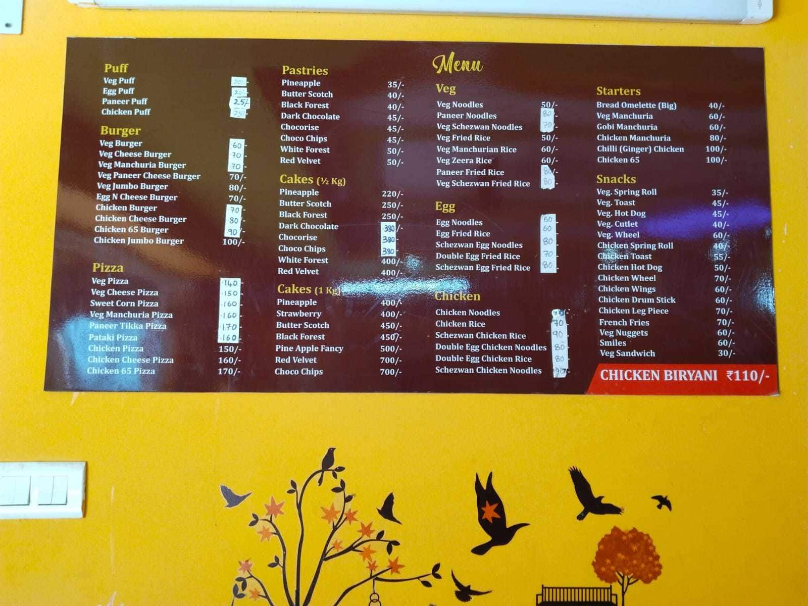 Menu of Bakers Delight, Dilsukhnagar, Hyderabad