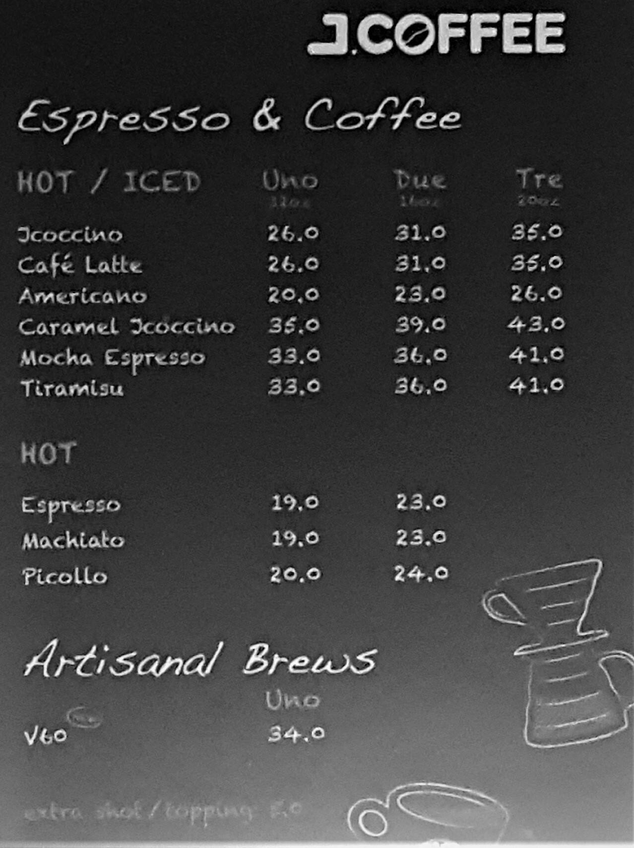 J Co Donuts Coffee Menu Menu For J Co Donuts Coffee Jimbaran Bali