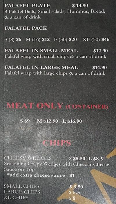 Wrap It Falafel, Kebab & HSP меню