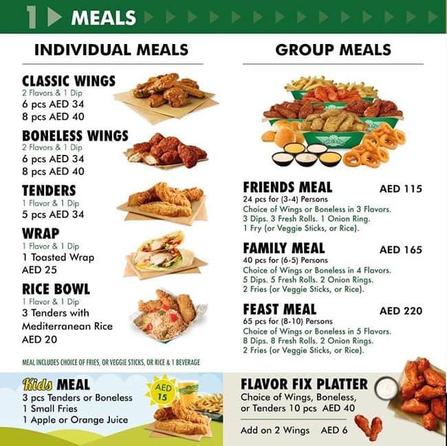 Menu at Express Kitchens restaurant, Dubai