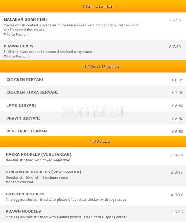 Carta de Chilli Bite