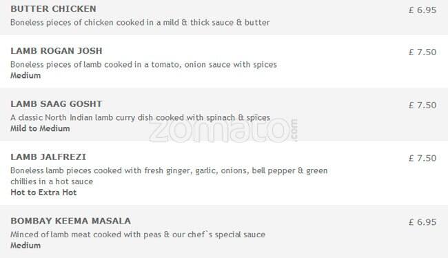 Carta de Chilli Bite