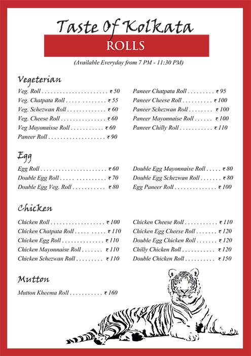 Question Mark - Taste of Kolkata menu