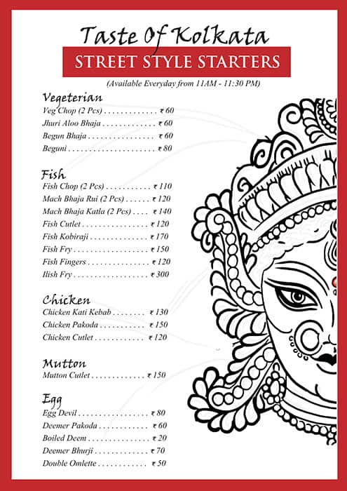 Question Mark - Taste of Kolkata menu