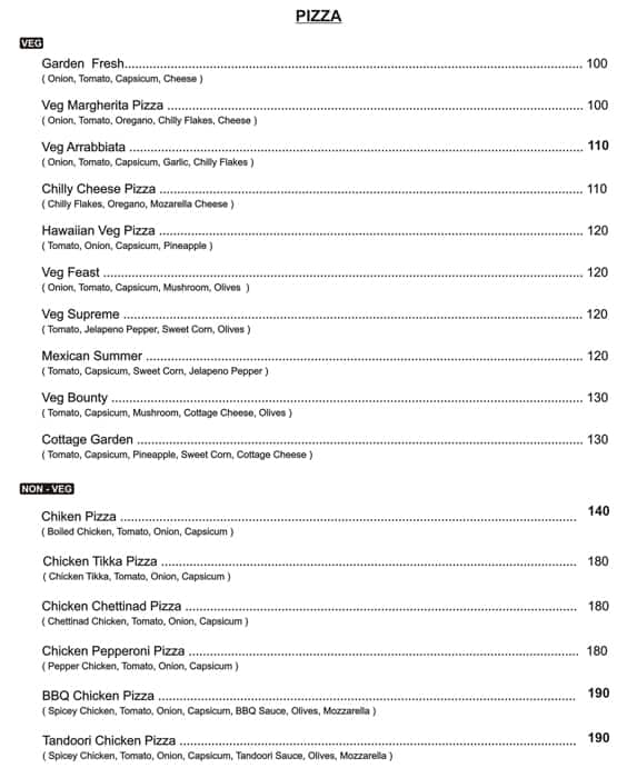 Blueberry - The Cake Cafe menu
