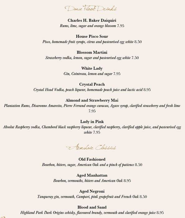 Menu at Copper Blossom pub & bar, Edinburgh