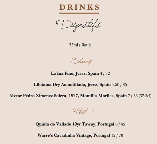 Menu at Copper Blossom pub & bar, Edinburgh