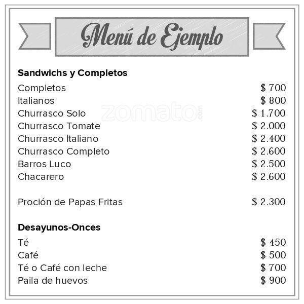 La Riviera menu