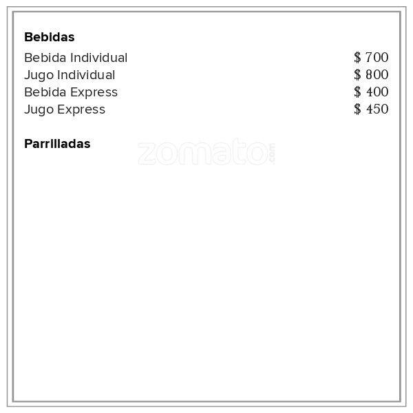 La Riviera menu