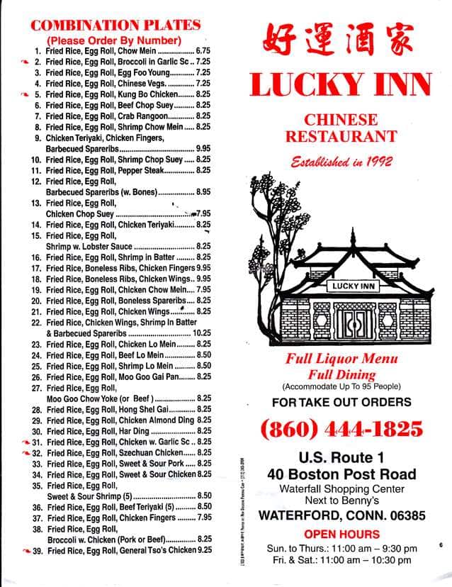Lucky Inn Chinese Restaurant Menu Urbanspoon Zomato Lucky Inn Chinese Restaurant Menu Urbanspoon Zomato