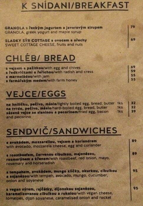 Menu At Phill S Corner Pub Bar Prague