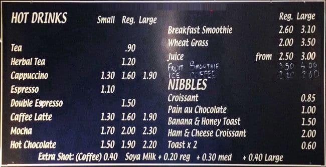 Hoxtons menu