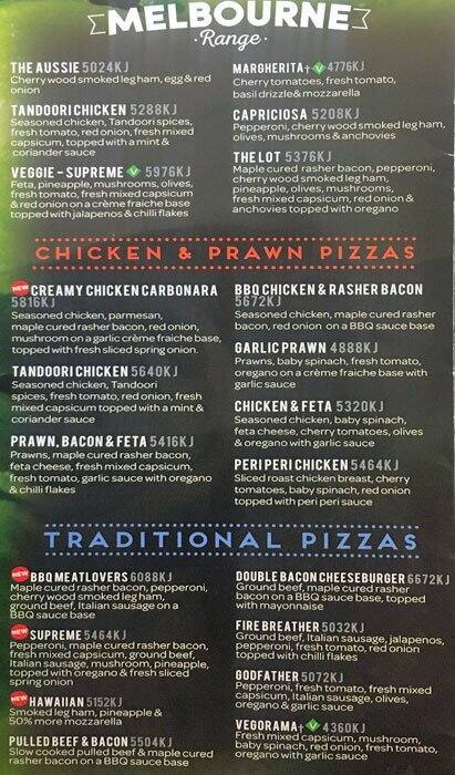 Domino's menu