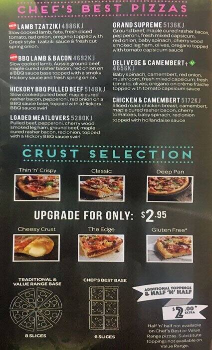 Domino's menu