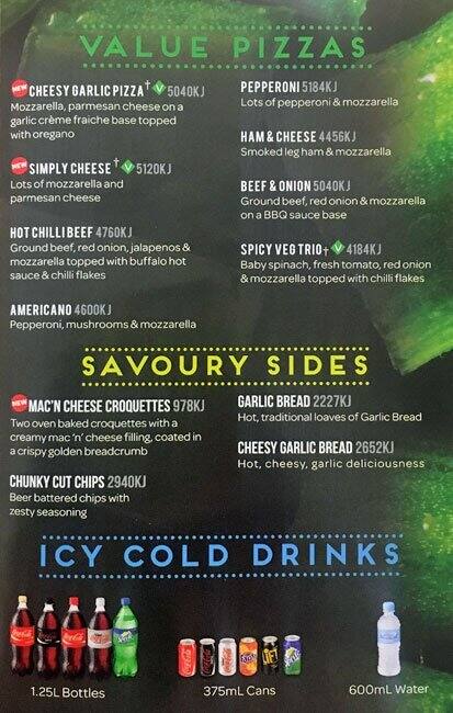 Domino's menu